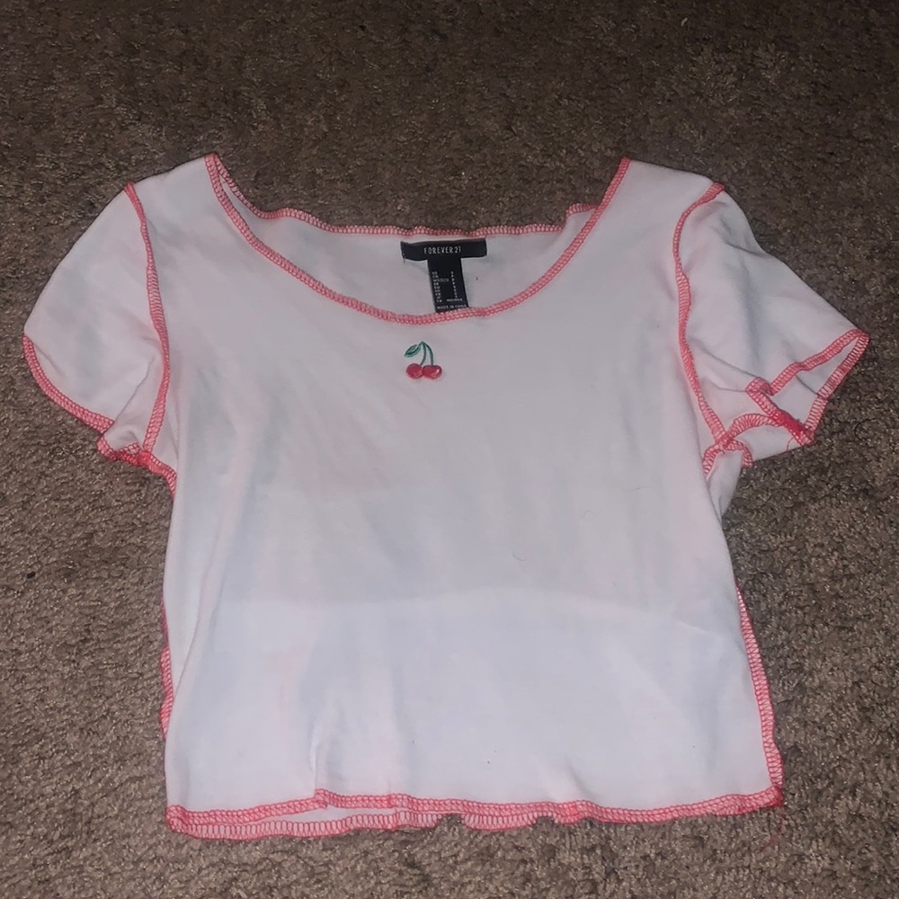 forever 21 cherry crop top